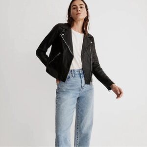 Madewell Washed Leather Moto Jacket